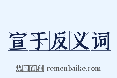 宣于反义词是什么意思的图片